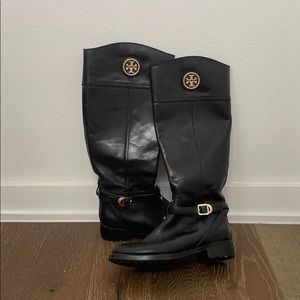 Designer Black Riding Boots - Tory Burch